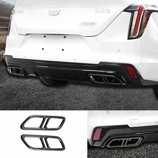 Cadillac CT5 Gloss Black Stainless Exhaust Tip Overlay