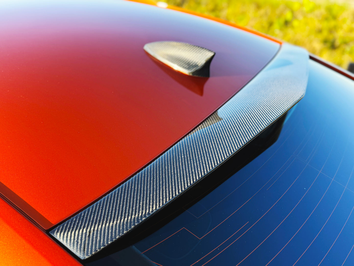 Cadillac CT5-V Blackwing rear spoiler window carbon fiber wing aftermarket mod upgrade racing aero CT5 CT5V