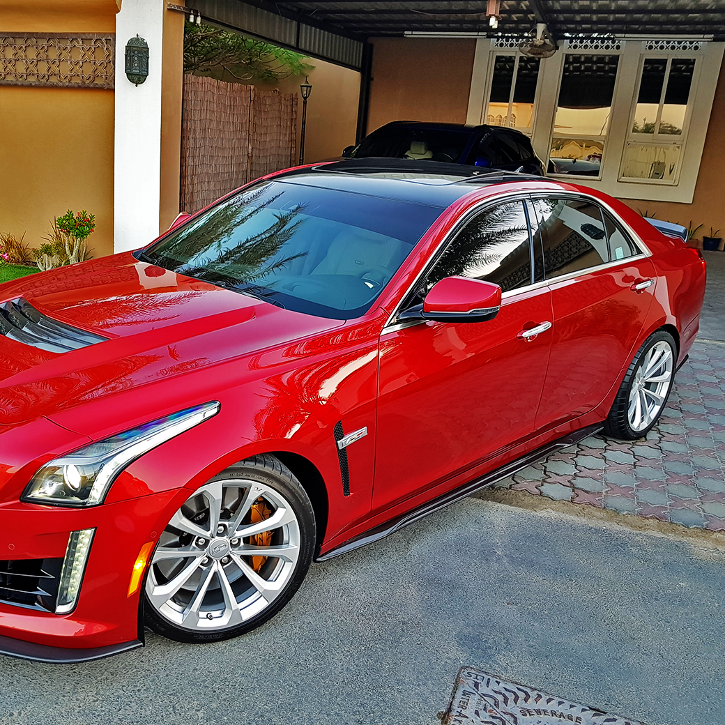2016-2019 CTS-V Side Splitters in Genuine Carbon Fiber