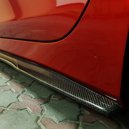 2016-2019 CTS-V Side Splitters in Genuine Carbon Fiber