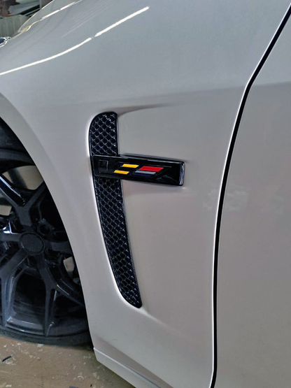 CTS-V3 Gloss Black Fender Vent Badging