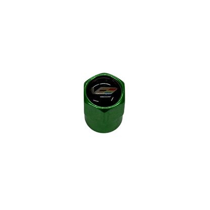 Cadillac "V-Series" Metallic Green Valve Stem Caps