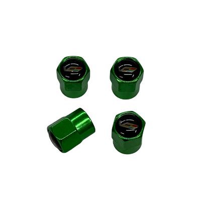 Cadillac "V-Series" Metallic Green Valve Stem Caps