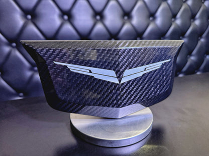 CT5-V Blackwing Front Genuine Carbon Fiber "Blackwing Logo" Cadillac Shield Cover