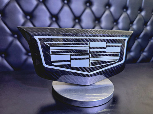 Cadillac CT4-V Genuine Carbon Fiber Front Emblem Overlay