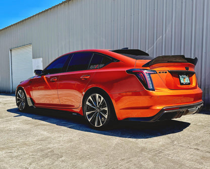 CT5-V "Alpha Ultimae" Rear Spoiler in Genuine Carbon Fiber or Gloss Black Fiberglass