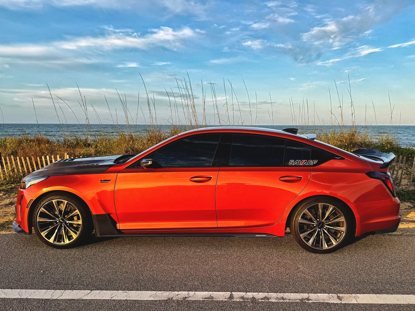 CT5-V "Alpha Ultimae" Rear Spoiler in Genuine Carbon Fiber or Gloss Black Fiberglass