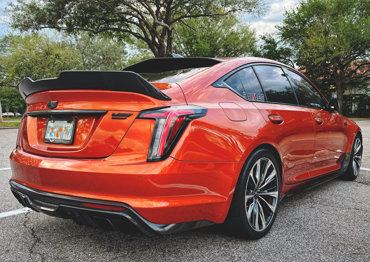 CT5-V "Alpha Ultimae" Rear Spoiler in Genuine Carbon Fiber or Gloss Black Fiberglass
