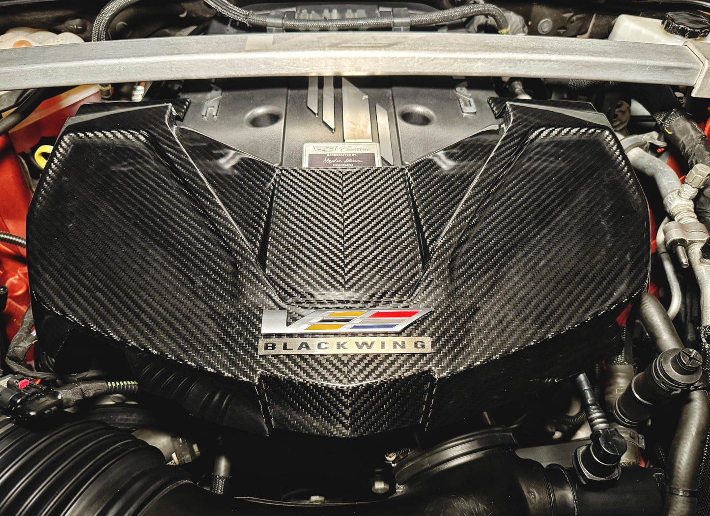 CT5-V Blackwing Genuine Carbon Fiber V-Weave Supercharger Cover