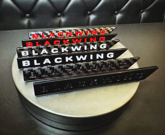 CT5-V Blackwing Gloss Black or Carbon Fiber Print "Blackwing" Logo Badge