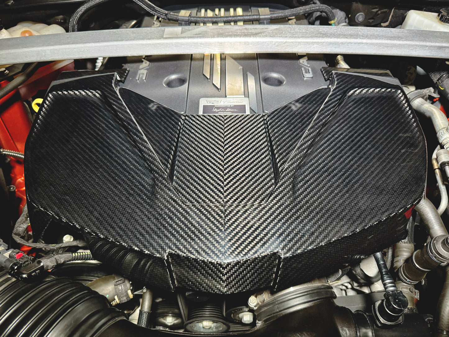 CT5-V Blackwing Genuine Carbon Fiber V-Weave Supercharger Cover