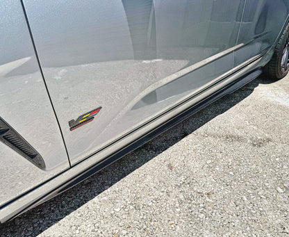 Cadillac CT4-V Blackwing CT4V CT4 Sport Spec-2 Performance Side Skirt Splitters Rocker Panels Carbon Fiber or Gloss Black Fiberglass Aero Aftermarket OEM Mods