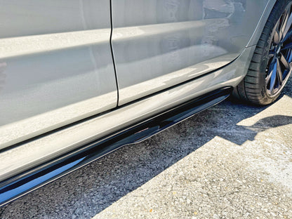 Cadillac CT4-V Blackwing CT4V CT4 Sport Spec-2 Performance Side Skirt Splitters Rocker Panels Carbon Fiber or Gloss Black Fiberglass Aero Aftermarket OEM Mods