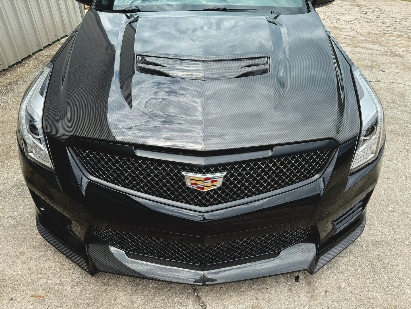 ATS-V Genuine Exposed Carbon Fiber Hood