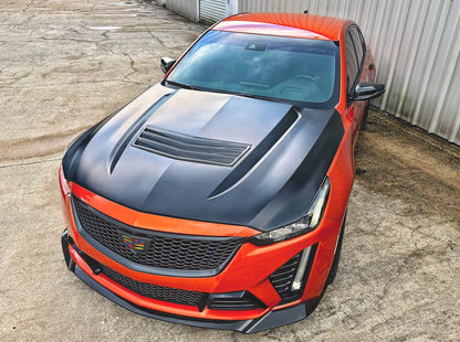 Cadillac CT5, CT5-V CT5V, Blackwing, 2020, 2021, 2022, 2023, 2024, 2025, 2026, aftermarket upgraded extractor vent vented steel hood mod cts-v style v3