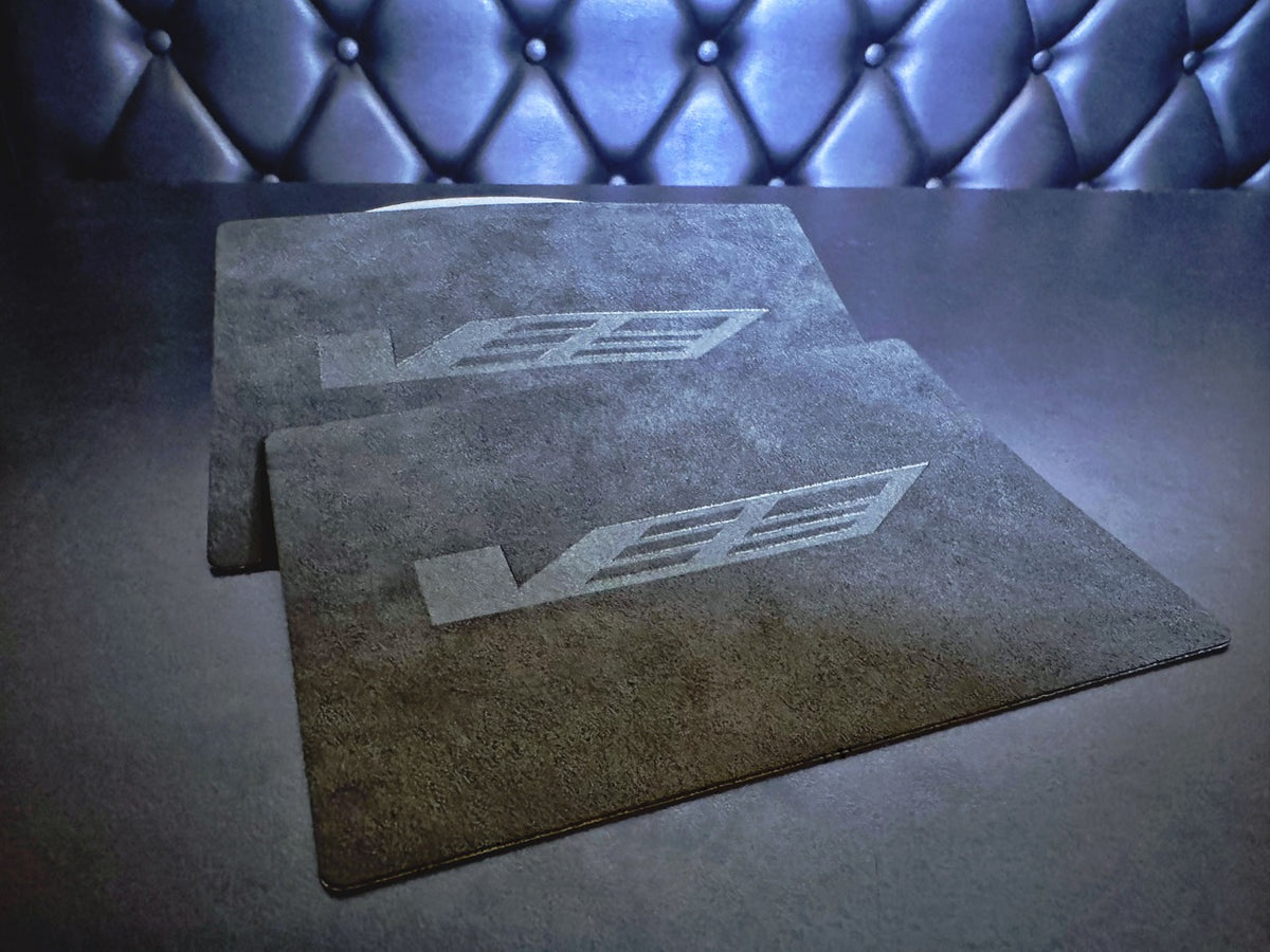 SVG Sun Visor Airbag Warning Label Covers | Lux Alcantara w/ Debossed Logo