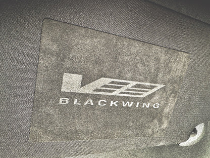 SVG Sun Visor Airbag Warning Label Covers | Lux Alcantara w/ Debossed Logo