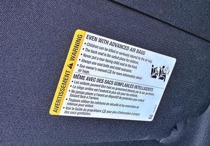 SVG Sun Visor Airbag Warning Label Covers | Lux Alcantara w/ Debossed Logo