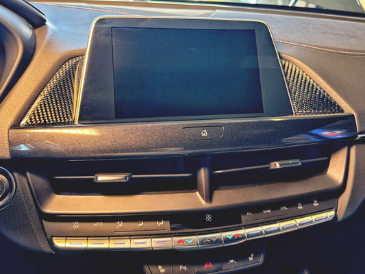 CT4-V Blackwing Genuine Carbon Fiber Infotainment Panel Extension Cover Caps