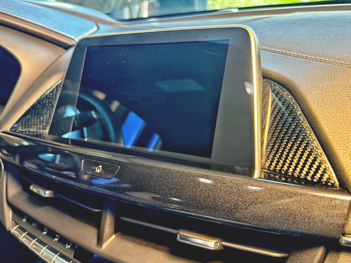 CT4-V Genuine Carbon Fiber Infotainment Panel Extension Cover Caps