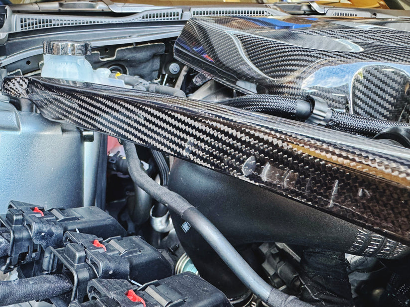 CT4-V Blackwing Genuine Carbon Fiber Engine Deck Beauty Surround Trim ...