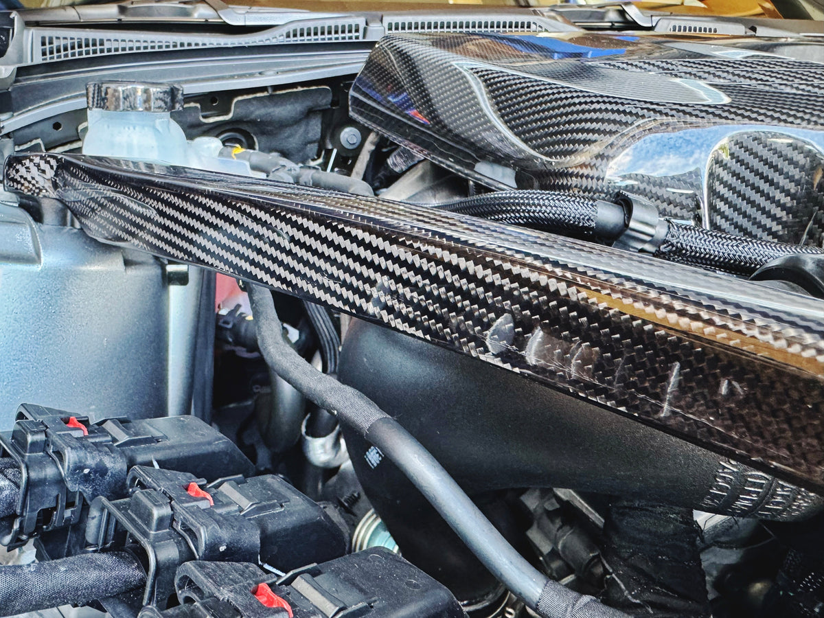 CT4-V Blackwing Genuine Carbon Fiber Strut Tower Brace Bar Covers (2-Piece)