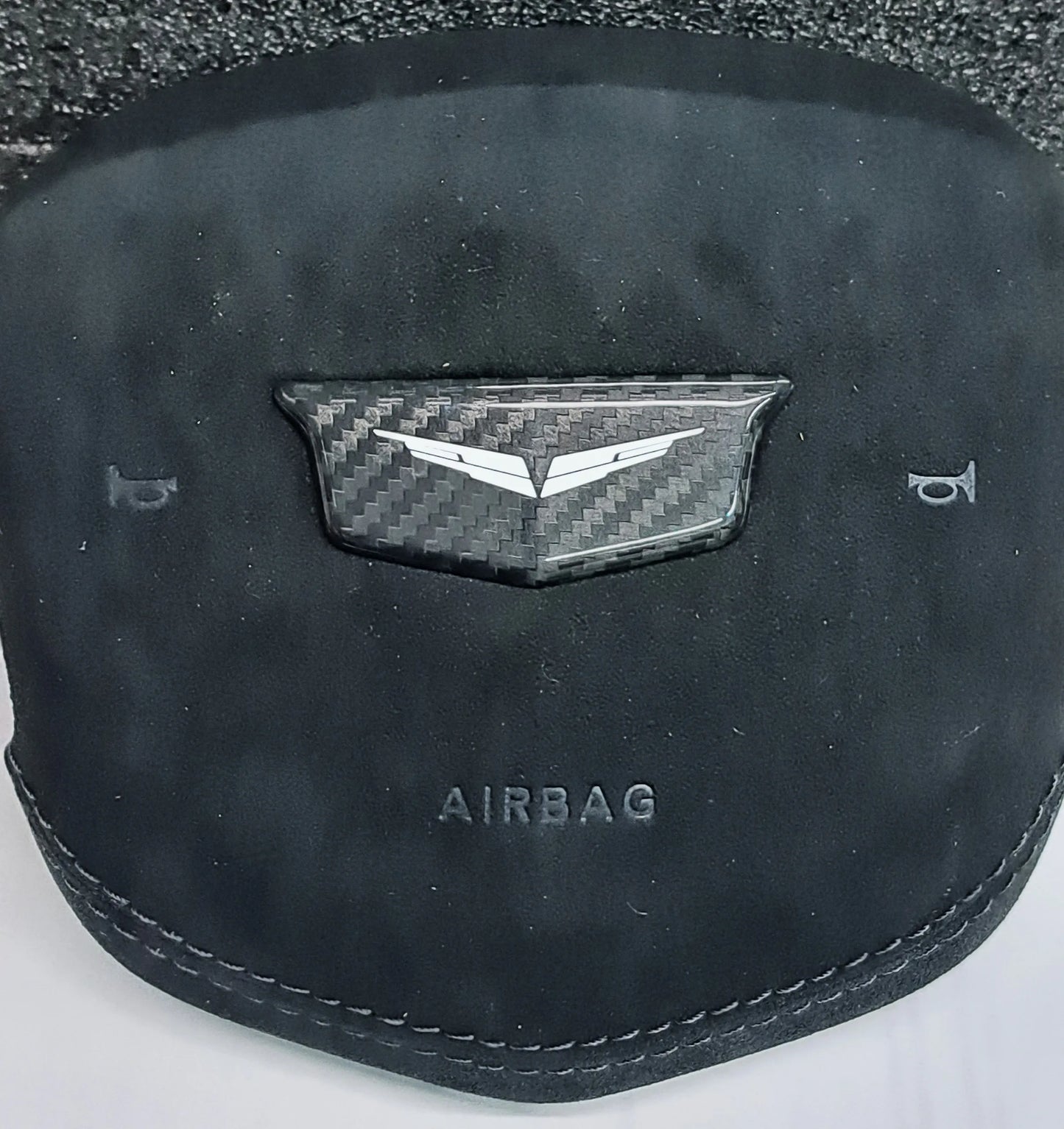 Cadillac CT5-V Blackwing Real Carbon Fiber "Wings Logo" Steering Wheel Emblem Cover