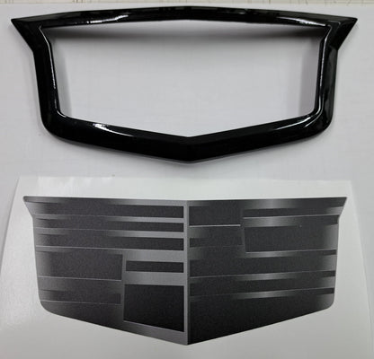 Cadillac CT4 Adaptive Cruise Emblem Blackout Kit in Gloss Black or Carbon Fiber Print