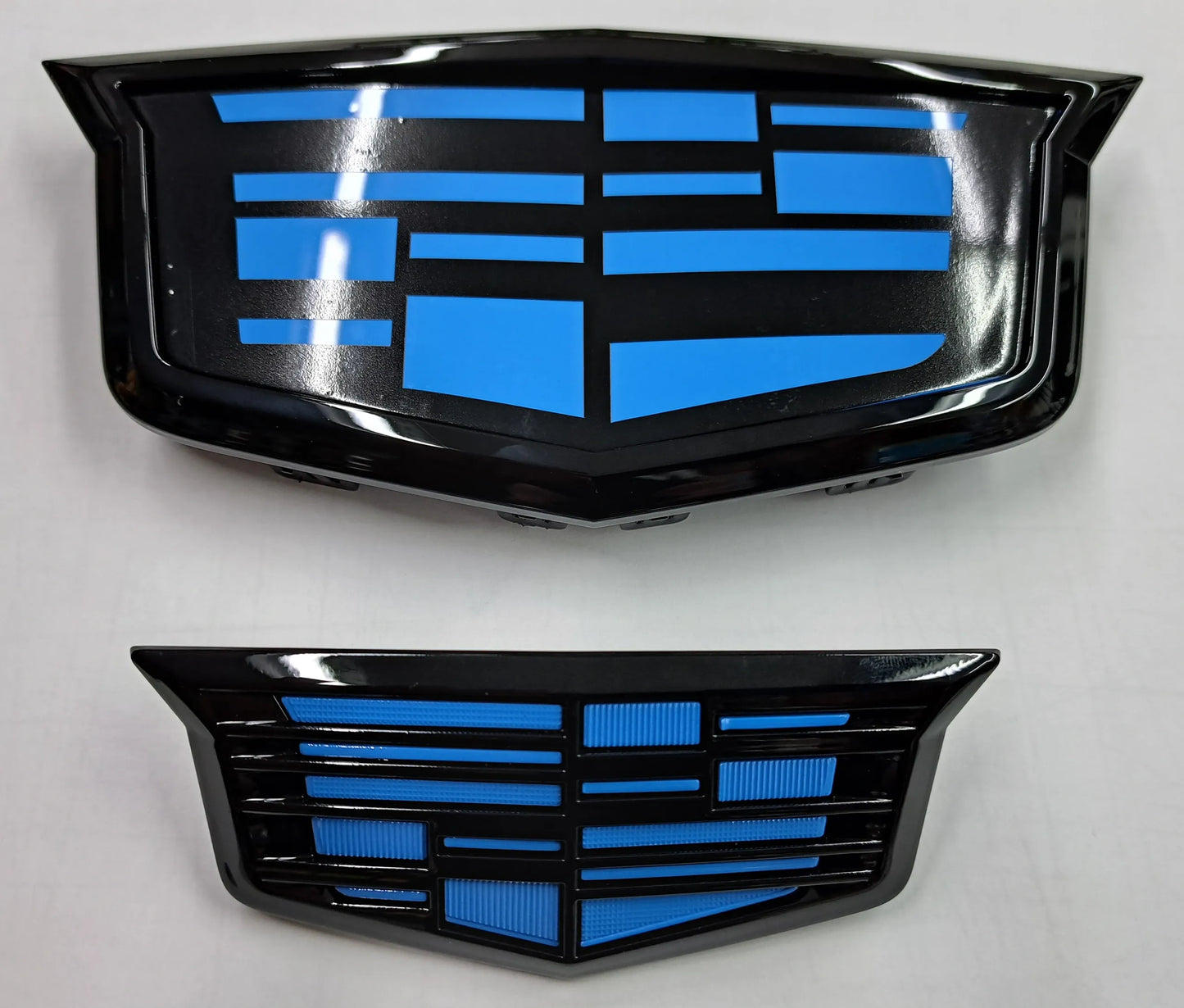Cadillac CT4-V Front and Rear Electric Blue Emblems
