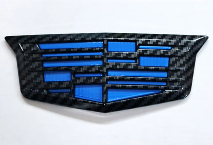 Cadillac CT5-V Gloss Black or Carbon Fiber with Electric Blue Center Trunk Emblem