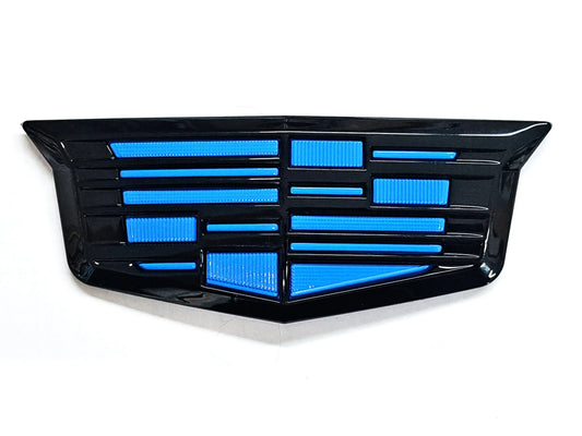 CT5 Rear Gloss Black or Carbon Fiber w/Electric Blue Center Cadillac Shield Emblem