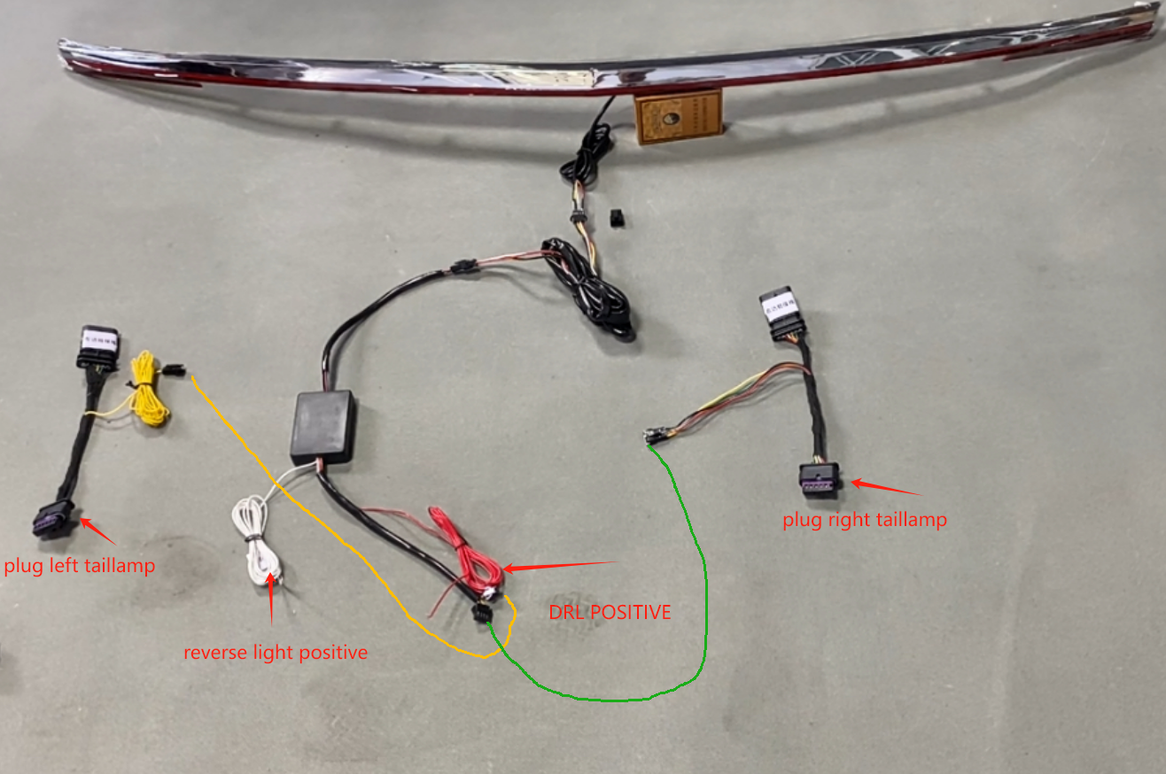 Cadillac CT5-V Blackwing LED Rear Bumper Trunk Tail Lighting With Red Sequential Turn Signals