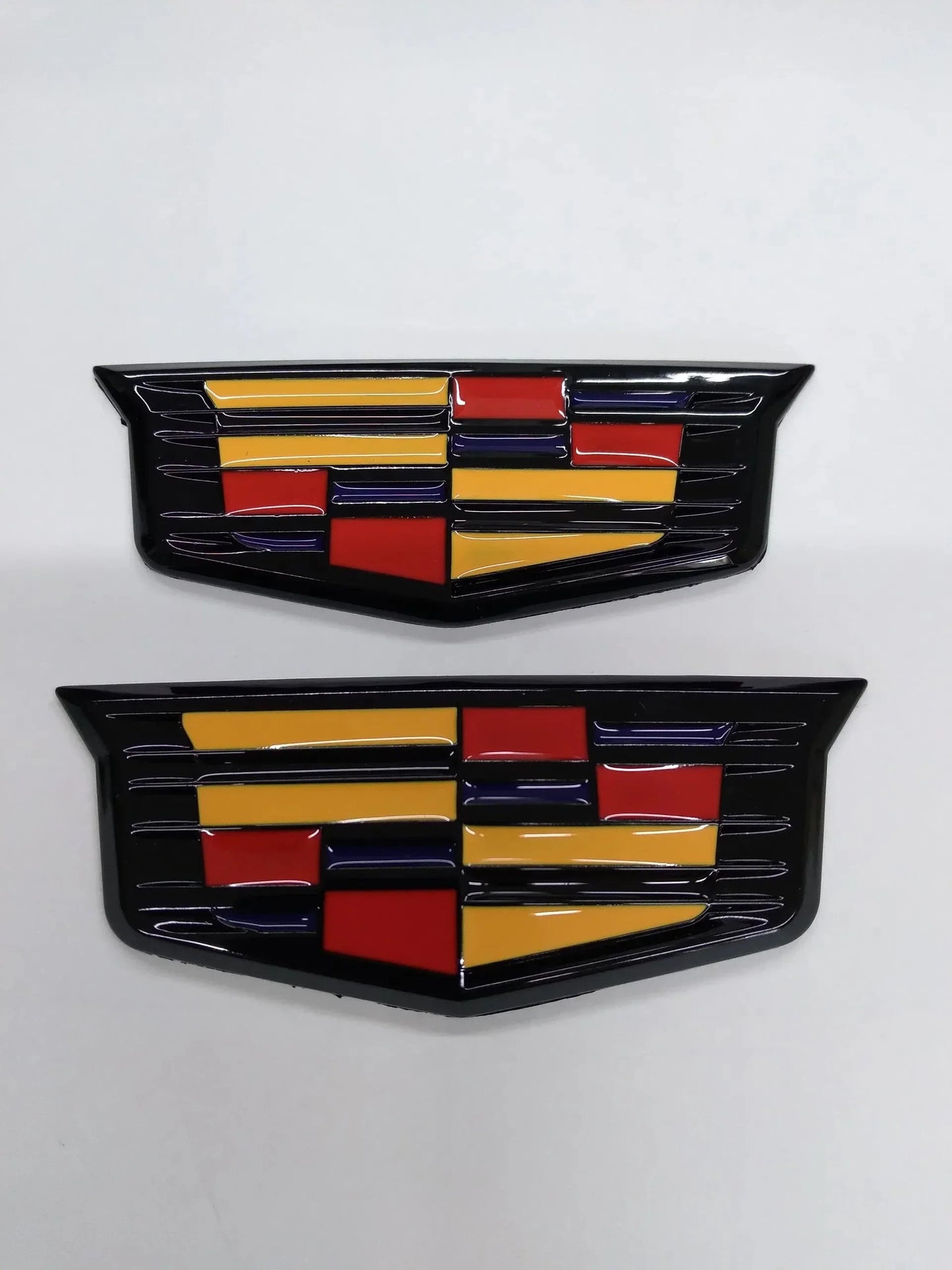 CT4-V Cadillac "Shield" Small Black Fender Emblems w/ Colored Center