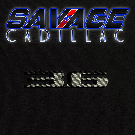 Cadillac "3.6" Genuine Carbon Fiber Letter Badging