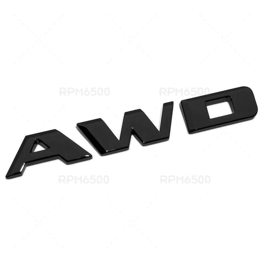 Cadillac "AWD" Gloss Black Letter Badging