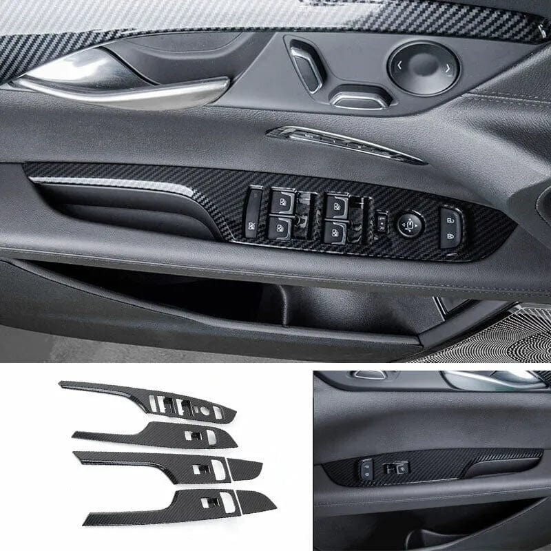 Cadillac CT6 ABS Carbon Print Door Switch Trim Cover Kit