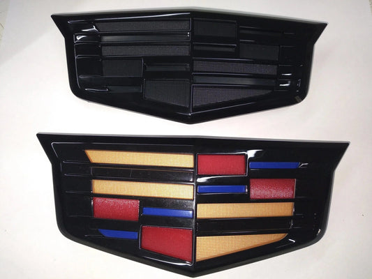 ATS-V Front Gloss Black Cadillac Shield Emblem (w/Black Center or Full Color Center)
