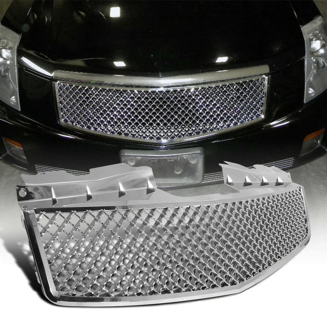 Maxcomotors Glossy Black Honeycomb Hood Grille For 2003-2007 Cadillac CTS / CTS-V – Front Bumper Mesh Grille