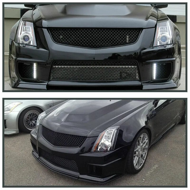 Cadillac 2008-2015 CTS-V Gloss Black Upper and Lower Grilles