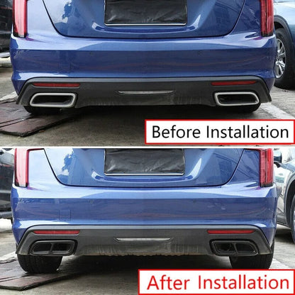 Cadillac CT4 Gloss Black Stainless Exhaust Tip Overlay