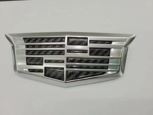 Cadillac CT5-V Silver Rear Emblem with Carbon Fiber Center