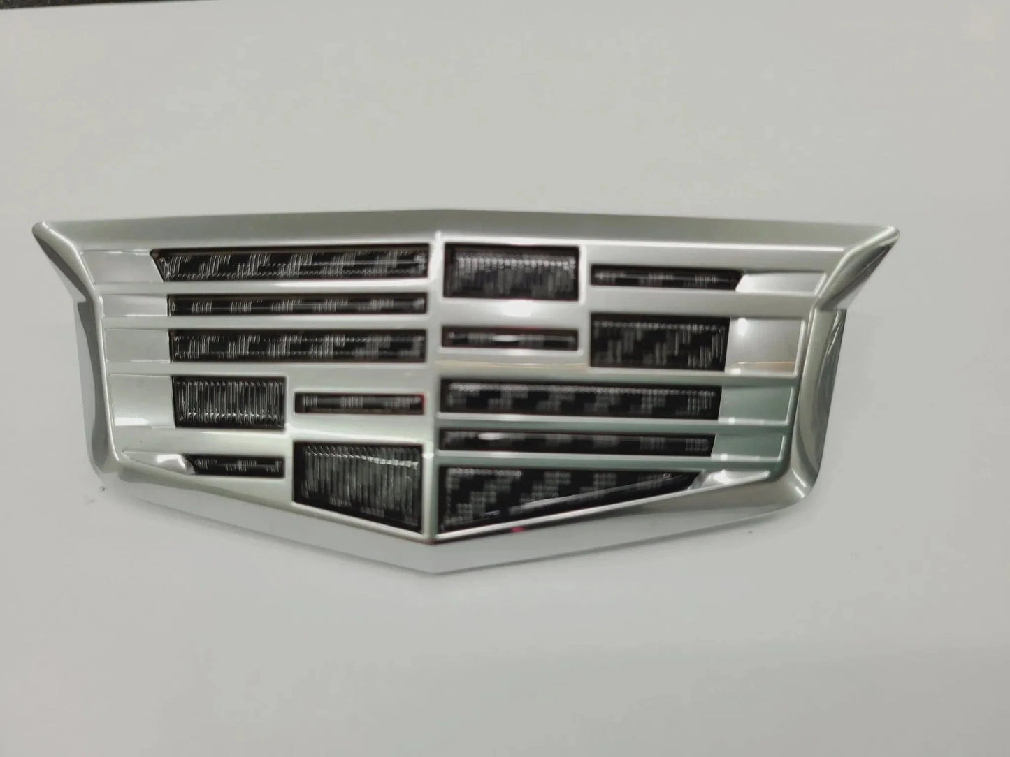 Cadillac CT4-V Blackwing Silver Rear Emblem w/ Carbon Center