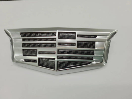 Cadillac CT4 Sport Silver Rear Emblem w/ Carbon Center