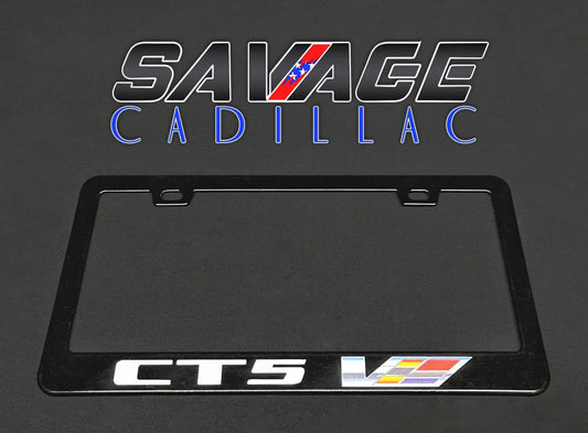 Cadillac CT5-V Logo Gloss Black License Plate Frame