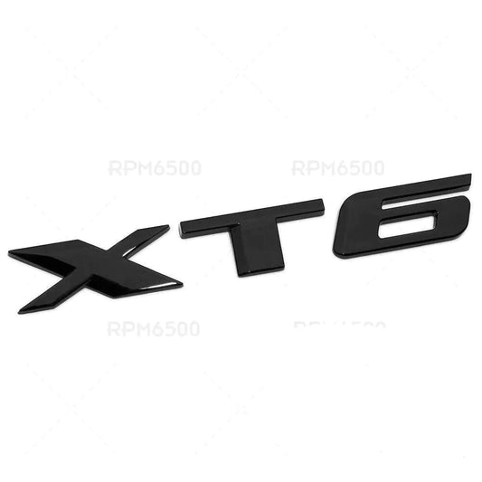 Cadillac "XT6" Gloss Black Letter Badging