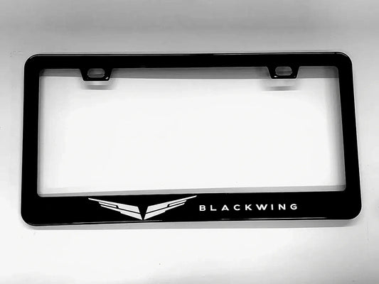 Cadillac Blackwing Logo Gloss Black License Plate Frame