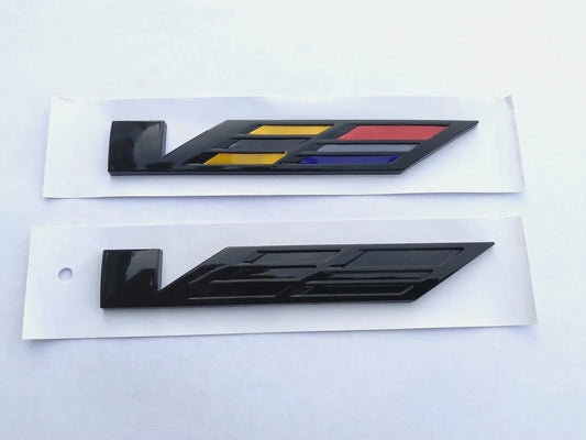 ATS-V Gloss Black "V-Series" Logo Badge (w/Black Center or Full Color Center)