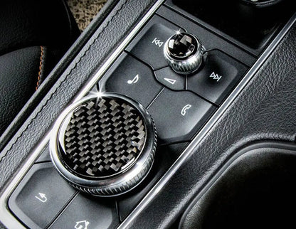 Cadillac CT4-V Center Console Media Knobs Trim with "V-Series" Logo