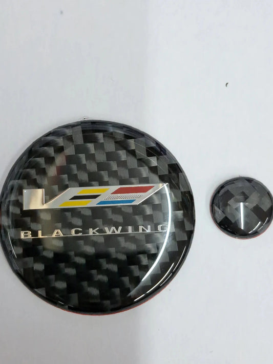 CT4-V Blackwing Center Console Media Knobs Trim with "V-Series" and "Blackwing" Logo