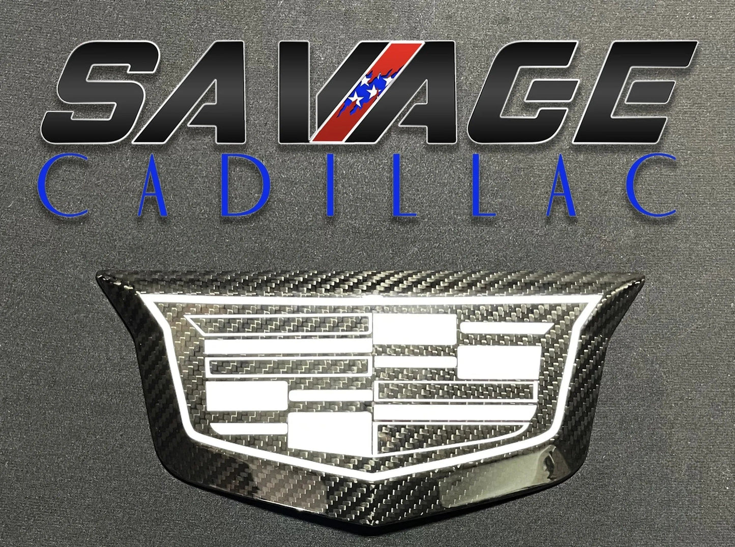 Cadillac CT4-V Genuine Carbon Fiber Rear Emblem